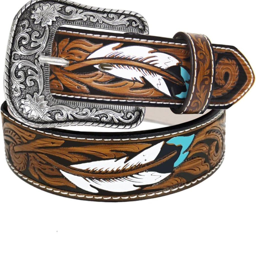 Western Belts For Women Men Cowgirl Cowboy Country Belts With Buckles For Jeans